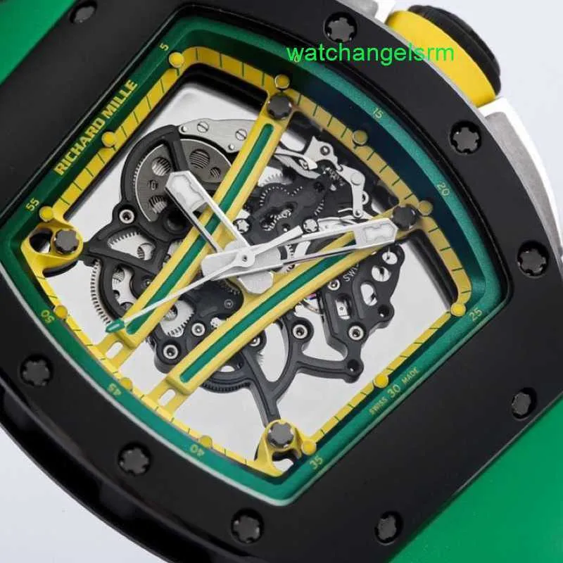 RM montre-bracelet célébrité décontracté RM61-01 montre mécanique automatique Rm61-01 John Blake vert piste ensemble complet