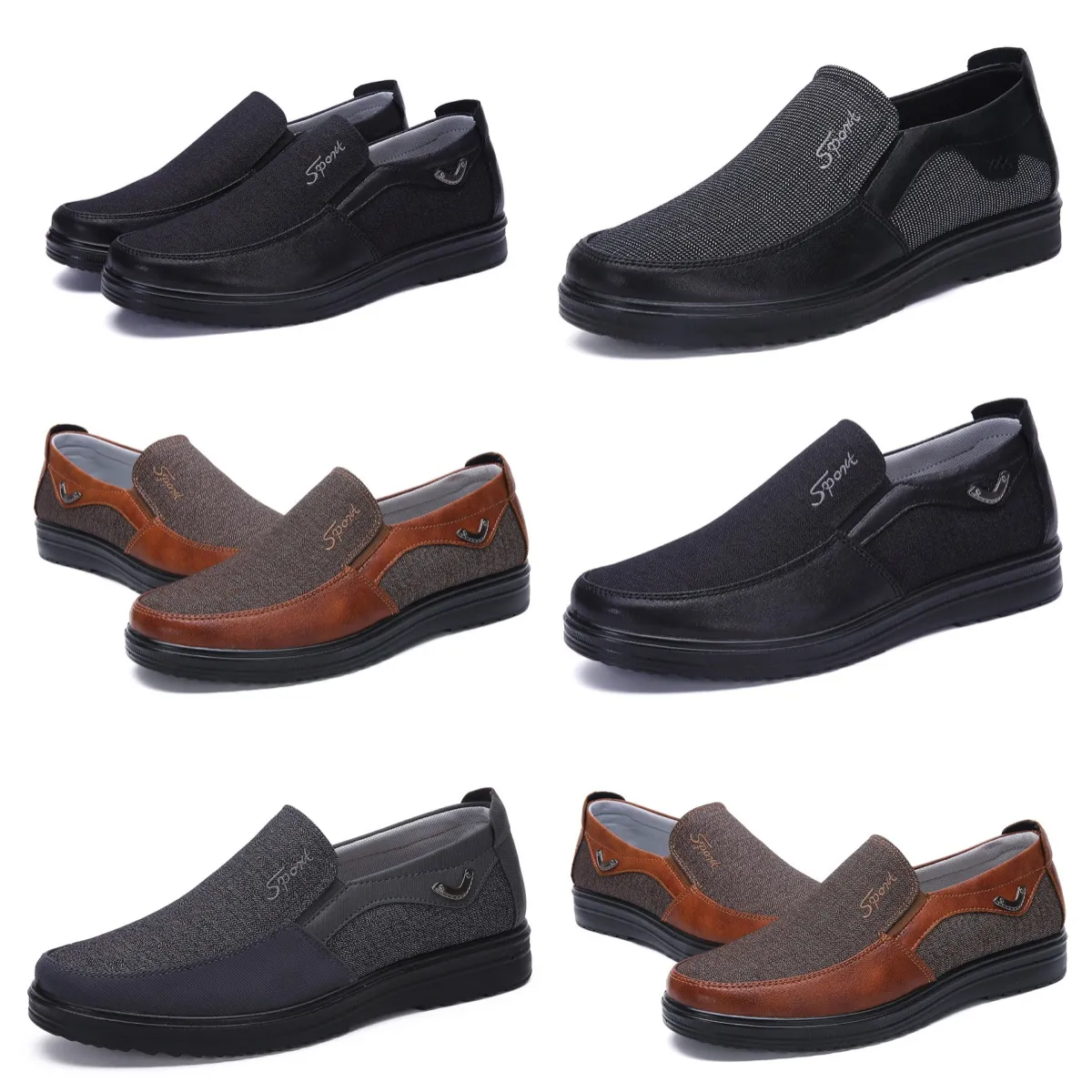 Scarpe GAI sneakers sportive Scarpe di stoffa Scarpe singole da uomo Business Scarpe basse Casual Pantofole con suola morbida Scarpe da uomo con suola piatta Nero comfort morbido taglia grande 38-50