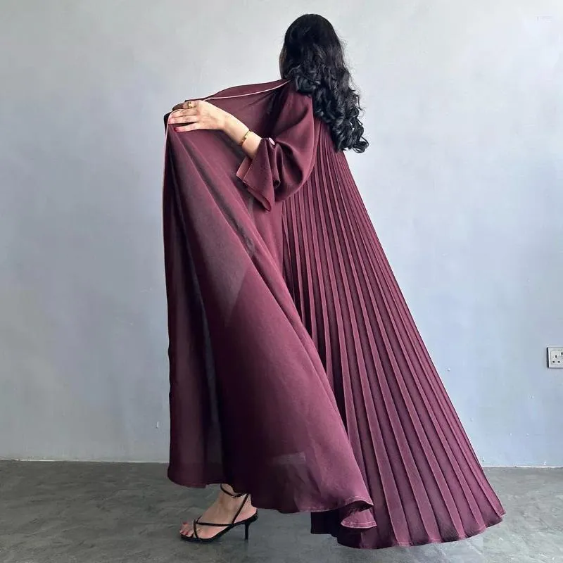 민족 의류 우아한 버튼 분할 슬리브 소매 무슬림 abaya Abayas maxi restidos 모로코 카프탄 터키 아랍어 긴 가운 2024