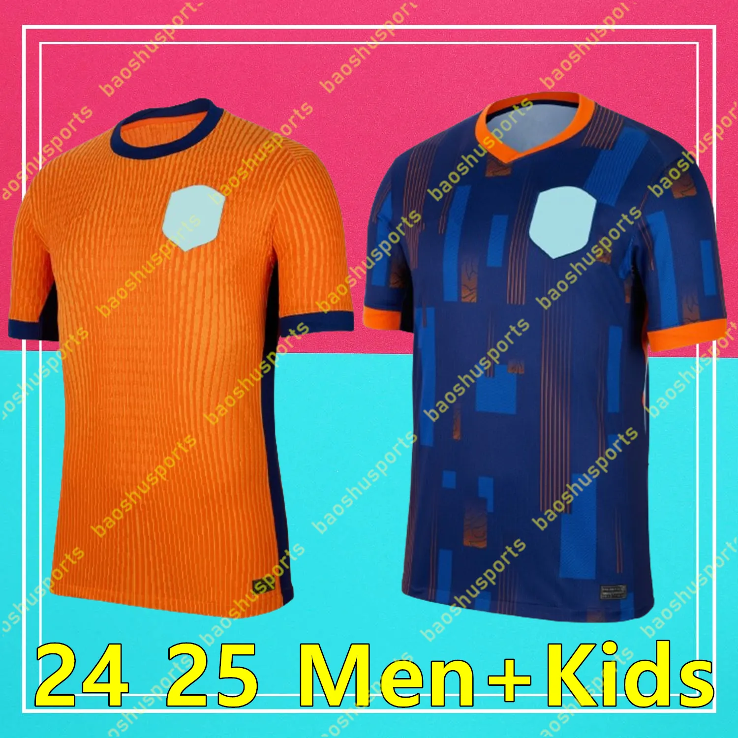 24 25 Pays-Bas MEMPHIS Coupe d'Europe 2023 2024 2025 Holland Club Jersey JONG VIRGIL DUMFRIES BERGVIJN Chemise 2024 KLAASSEN BLIND DE LIGT Hommes Enfants Kit Maillot de Football