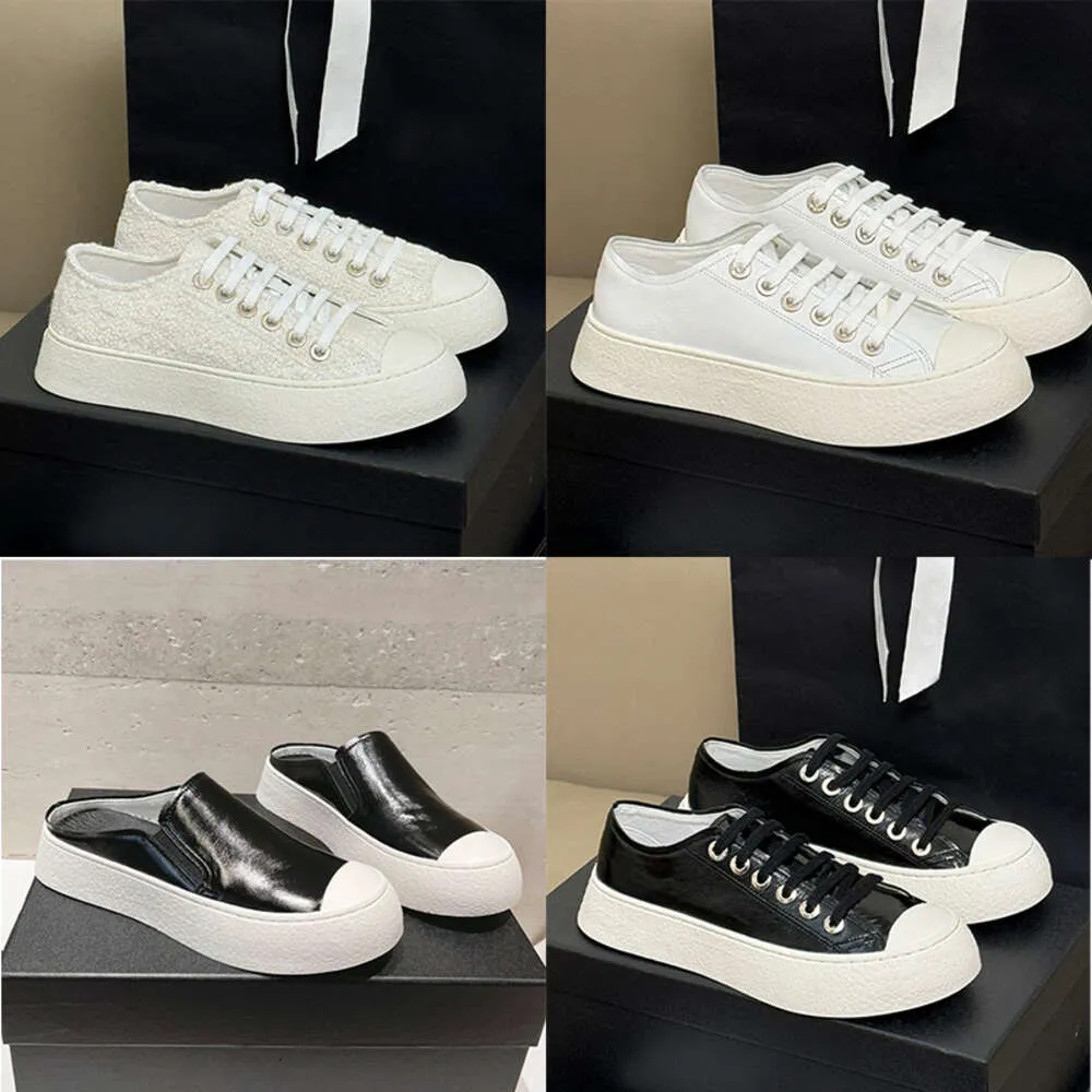 Novo designer de tênis de couro feminino formadores plataforma sapatos casuais moda deslizamento-em preto branco esporte sapato com caixa 543