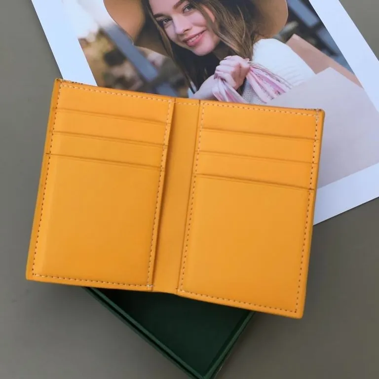 Classic Men Women Bifold Credit Luxury Card Holder Fashion Mini Desinger Bank CardHolder Small Wallet Slim Wallets Wtih Box