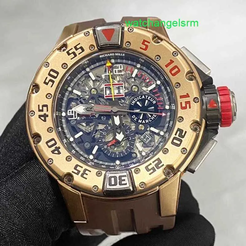 Classic RM Wrist Watch Chronograph Complete Rose Gold RM032