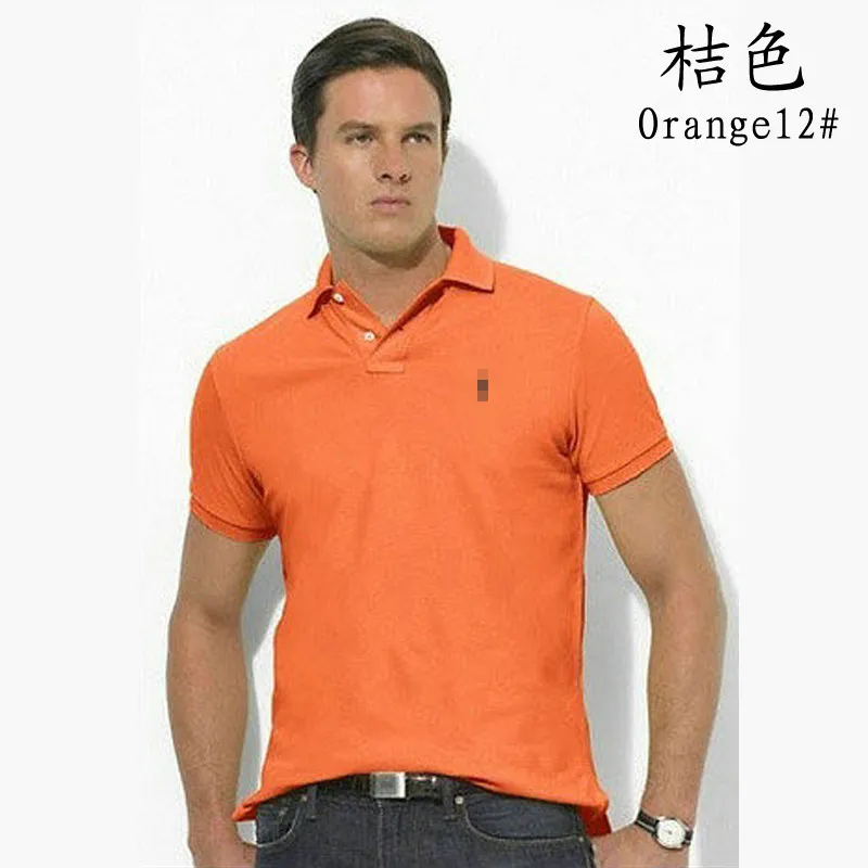 Premium Men's Classic Pony Brand Polo Shirt England Snabbtorkning rynka resistent bomull Kort ärm Ny sommartennis bomullst-shirt asiatisk storlek