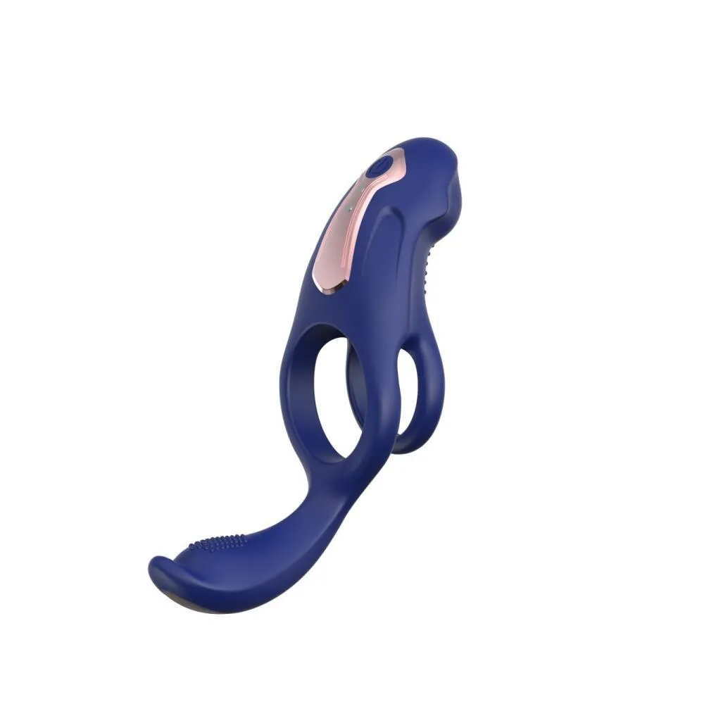 Vibrating Cock Ring Sex Toys Penis Ring Couple Vibrator Clitoris Perineum Stimulator with 9 Vibration Modes Adult Sex Toys Games Massager for Men Erection Training