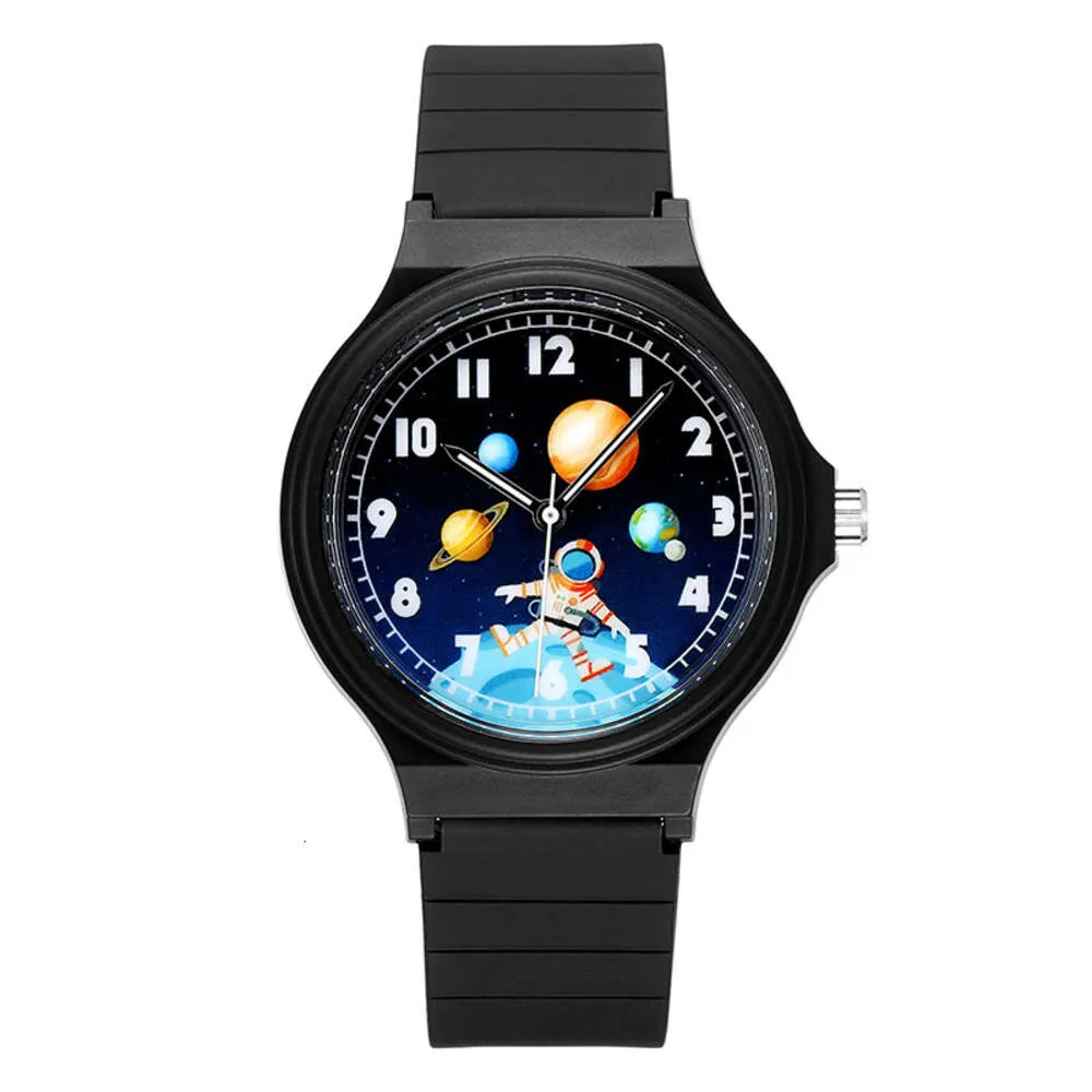 New Silicone Tape Electronic Quartz Waterproof for Men and Women, Personalized Planet Rocket Astronaut Student Sports Watch