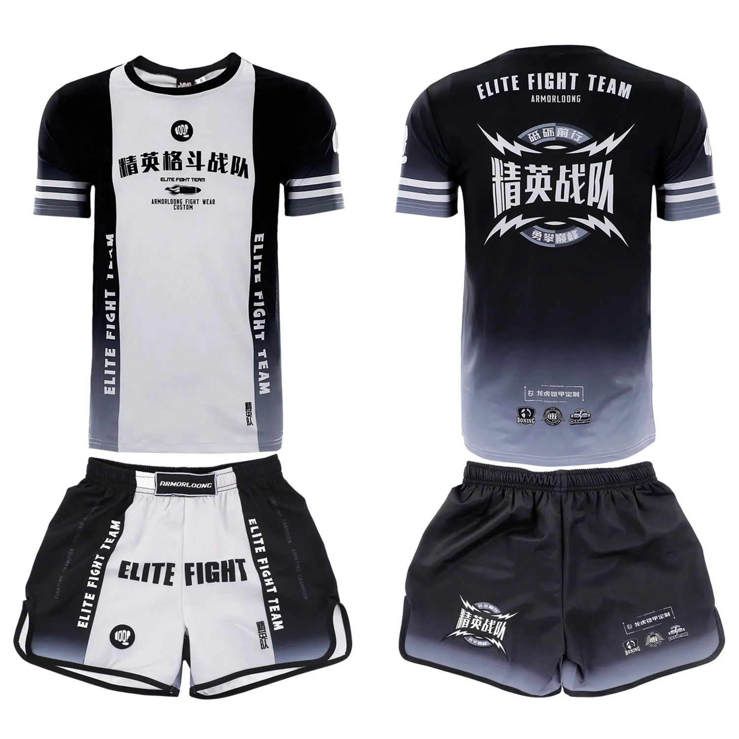 Jujutsu Muay Thai Fighting Club Sportkleding Kindertrainingsshorts met korte mouwen voor volwassenen MMA Fitness Boxing Elite Set