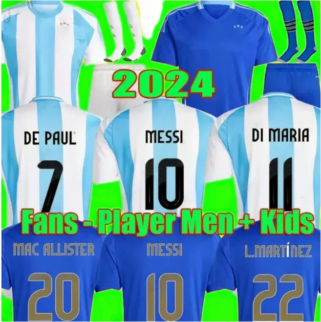 MESSIS 2024 2025 Copa America Cup Camisetas Kids Kit Argentina ENtiNA