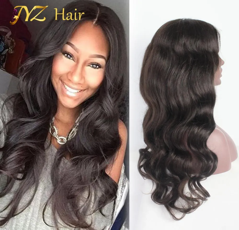 Jyz Full Lace Human Hair Wigs Brazilian Virgin Hair Body Wave Human Lace Front 가발 패션 바디 웨이브 헤어 조절 가능한 스트랜드 9605688