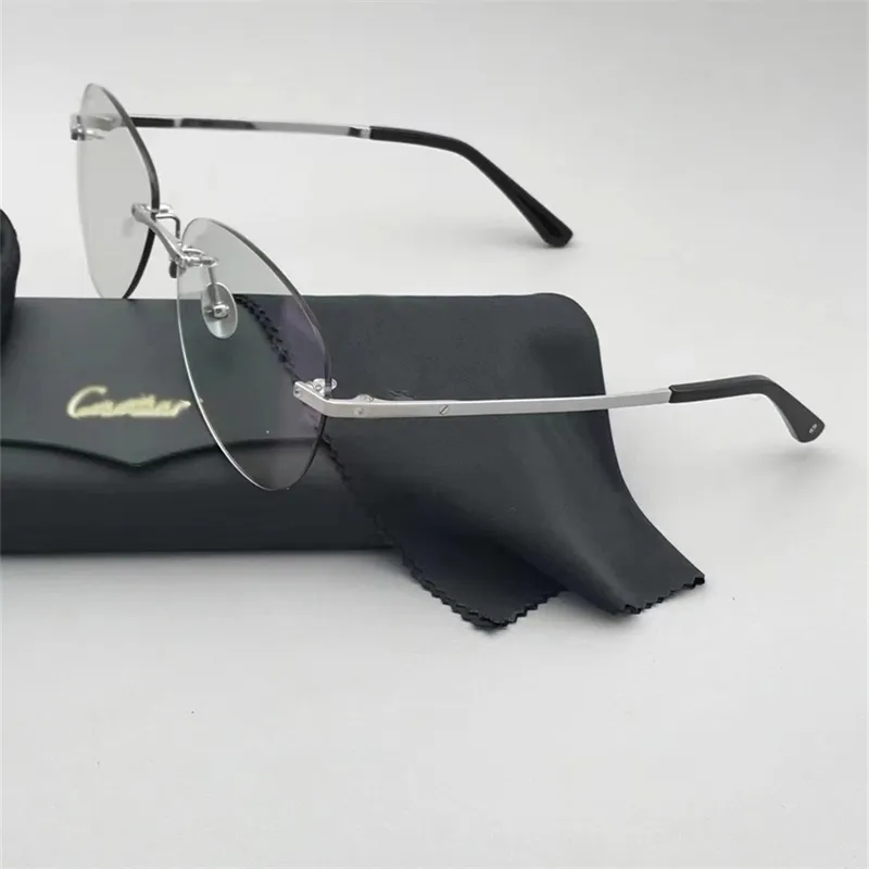 Lunettes de soleil design Titanium Cadres Marque C famil Style rétro Vintage mode luxe Femmes Hommes Lunettes de lecture Cadre Lunettes Lentille Ca0254