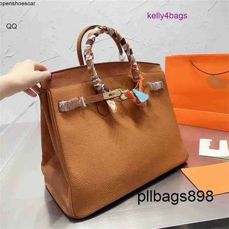 Totes Handbag 40cm Bag Hac 40 Handmade Top Quality Togo Leather Quality Fashion Large size purse Shoulder bags Genuine quality Withqq