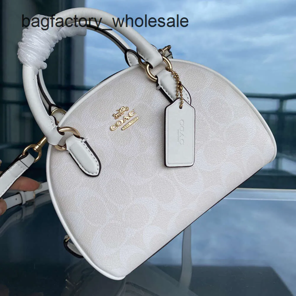 Counter High Quality Luxury Explosive Shoulder Fashion Bag New Classic Glacier White Old Flower Sydney Half Moon Bag Handheld Crossbody Mantou Bag