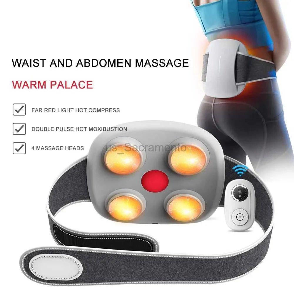 Slimming Belt Female heated heating belt electric heating vibration massage relieves male pain in the waist and abdomen with Masajeador Electrico 240321