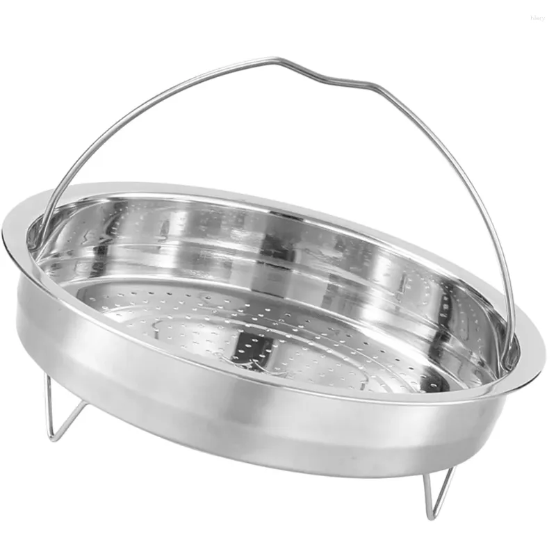 Wok à Double chaudière en acier inoxydable, support de cuisson à vapeur, panier pour Pot, cuiseur à riz et légumes ménagers