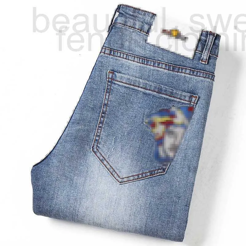 Jeans masculinos designer site oficial tesouro 2021 outono novo bordado com micro elástico pés calças sbrd alir