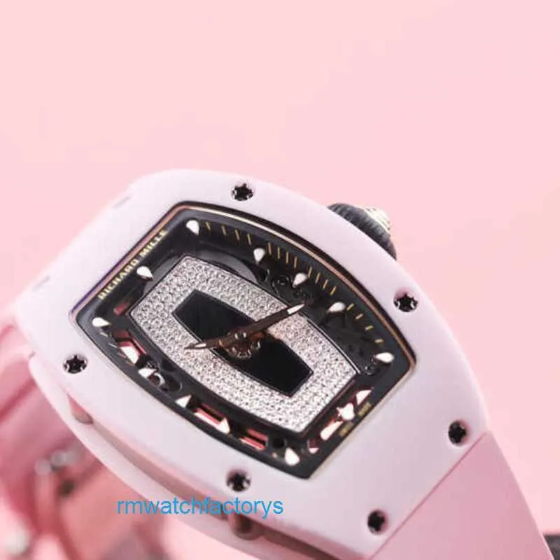 Top RM – montre en titane, poudre céramique, côté arrière creux, mouvement Transparent avec diamant RM0701, RM07-01