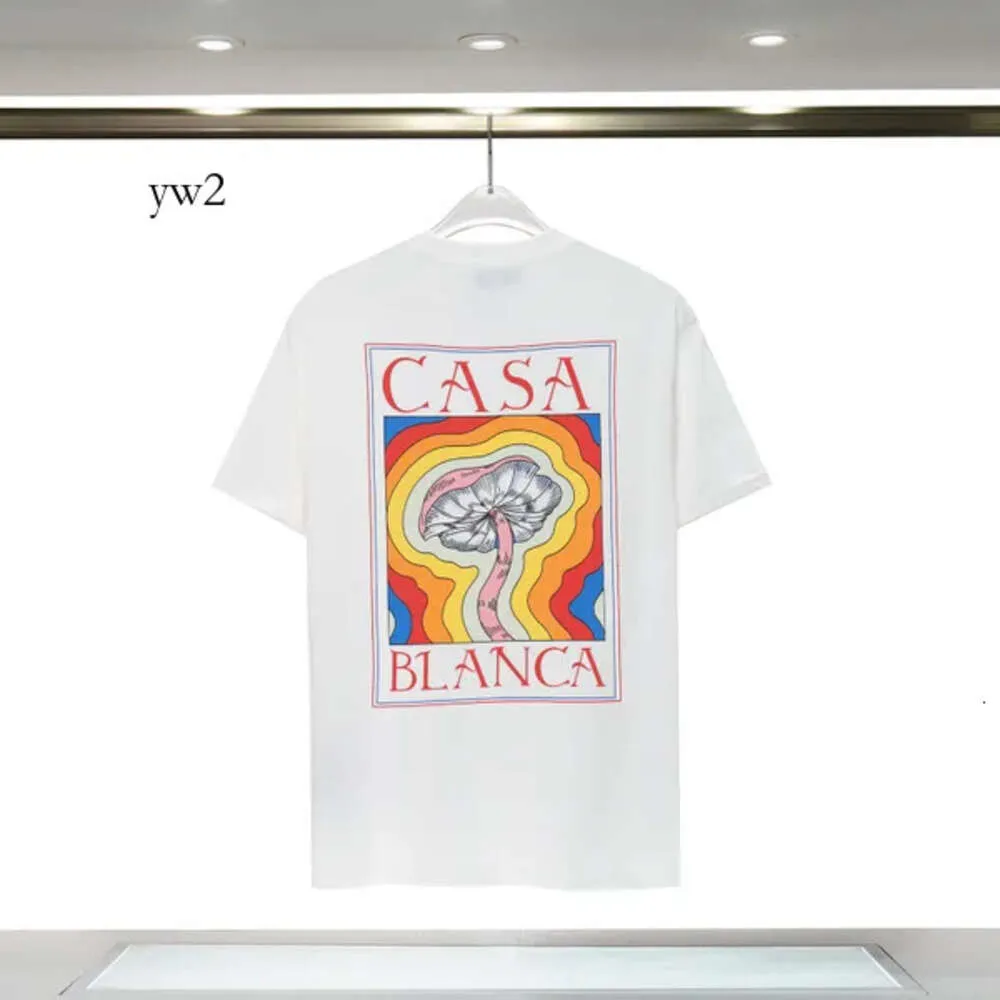 Casa blanca t shirt män designer t skjortor casablanc skjorta bär sommaren rund hals svett absorberande korta ärmar utomhus andningsbara bomullstrender mode trend casa 1281