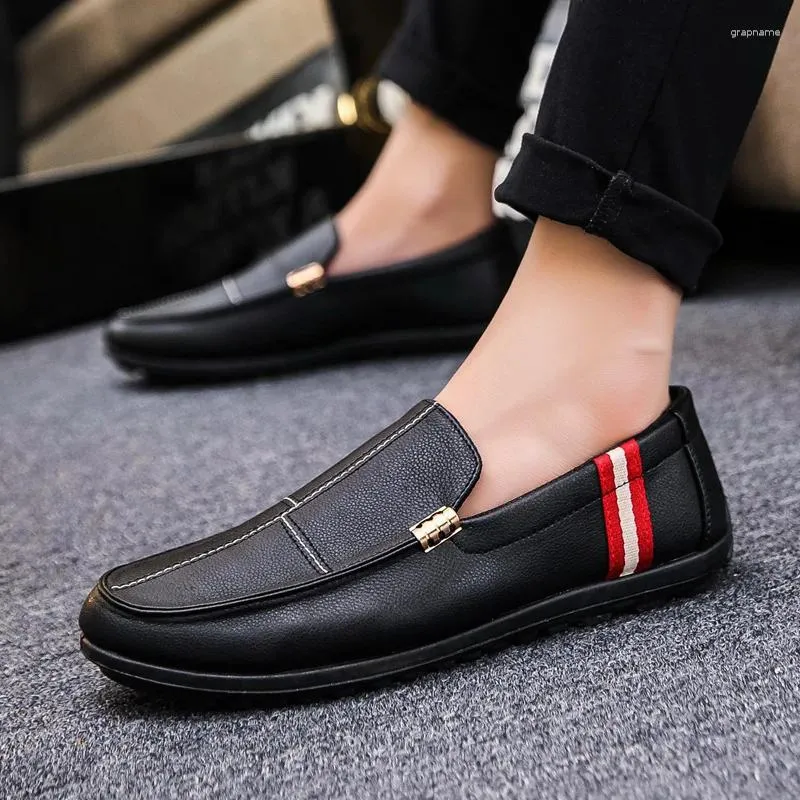 Casual Schuhe Zapatillas Männer Schuh 2024 Herbst Weiße Flache Müßiggänger PU Leder SocialShoe Männlichen Turnschuhe Komfort