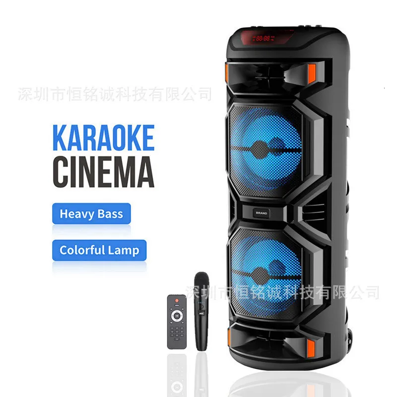 40W Portable Bluetooth Speaker Dual 8-Inch Loudspeaker, Wireless