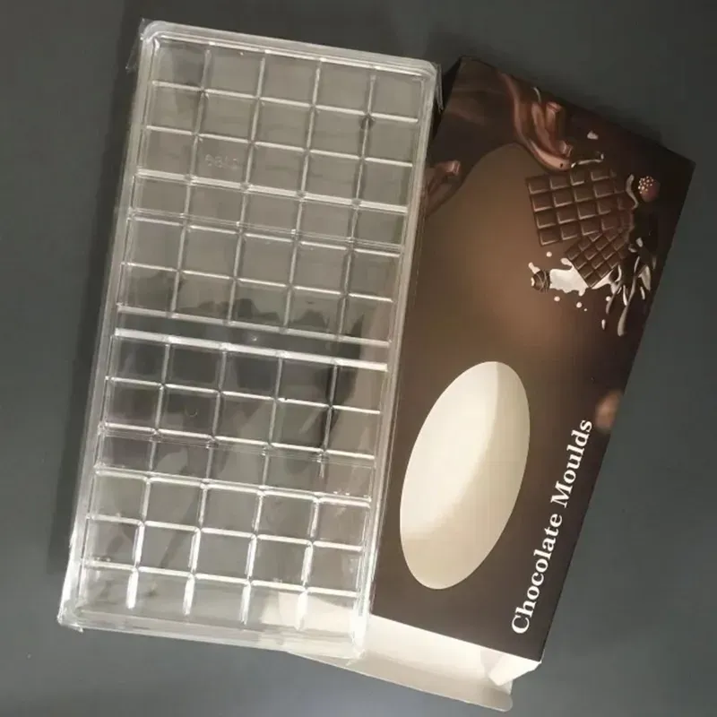 Partihandel polka dot chokladformar blister kit transparent polkadot bricka för chokladgitter hård plastmall matklass svamp barformar med Polkadot