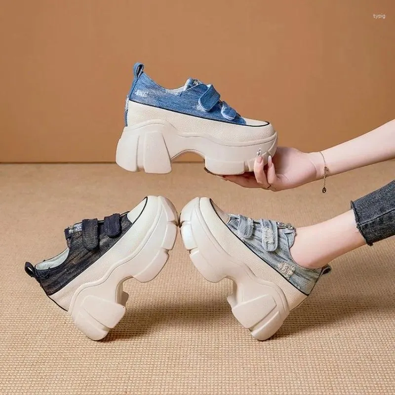 Casual Shoes Platform Women's Sports 2024 Spring Autumn Trend Leisure All-In-One Canvas Single Design