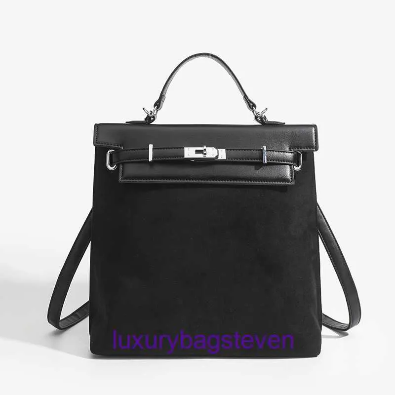 Designer Bag Hremms Kelyys Mirror Quality Designers Full Handmade 2024 Ny högkapacitet Väska Autumn och Winter Womens ryggsäck med riktig logotyp