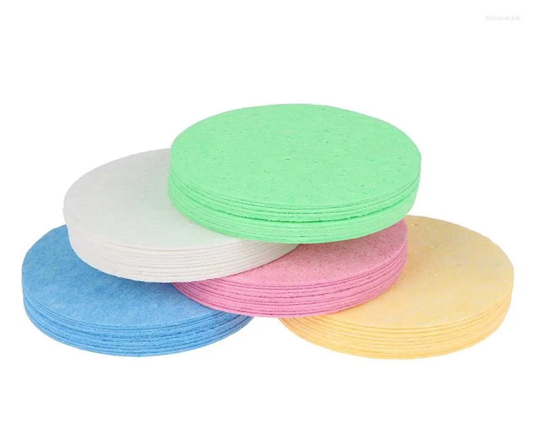 Makeup Sponges 10st Face Cleaning Sponge Pad For Exfoliator Mask Facial Spa Massage Borttagning Tjockare Komprimer Naturlig cellulosa RE4266930