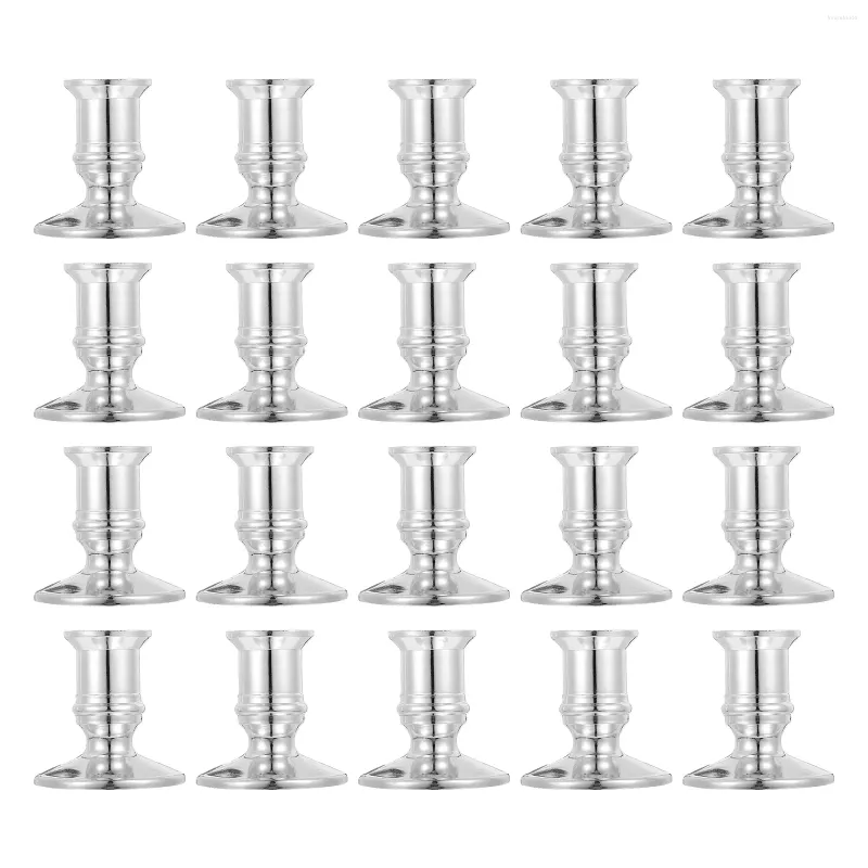 Bougeoirs 20 pièces porte-bâtons base électronique bougeoir en plastique joli chandelier décoratif conique mode