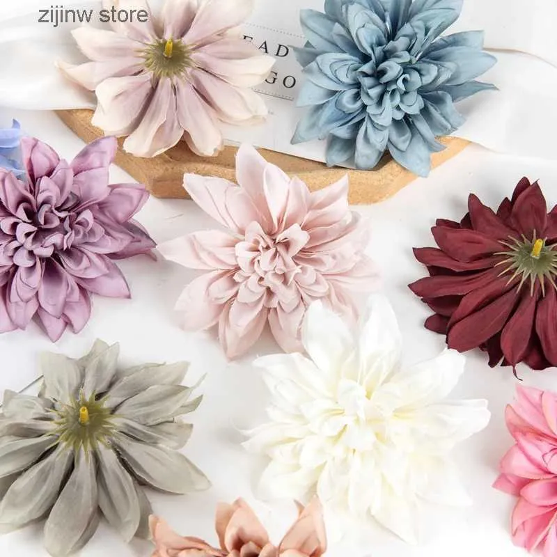 Sahte çiçek yeşillik 10 adet yapay çiçekler ipek gerbera ev dekor bahçesi Noel gelin aksesuarları açıklık diy şeker kutusu düğün scrapbook y240322