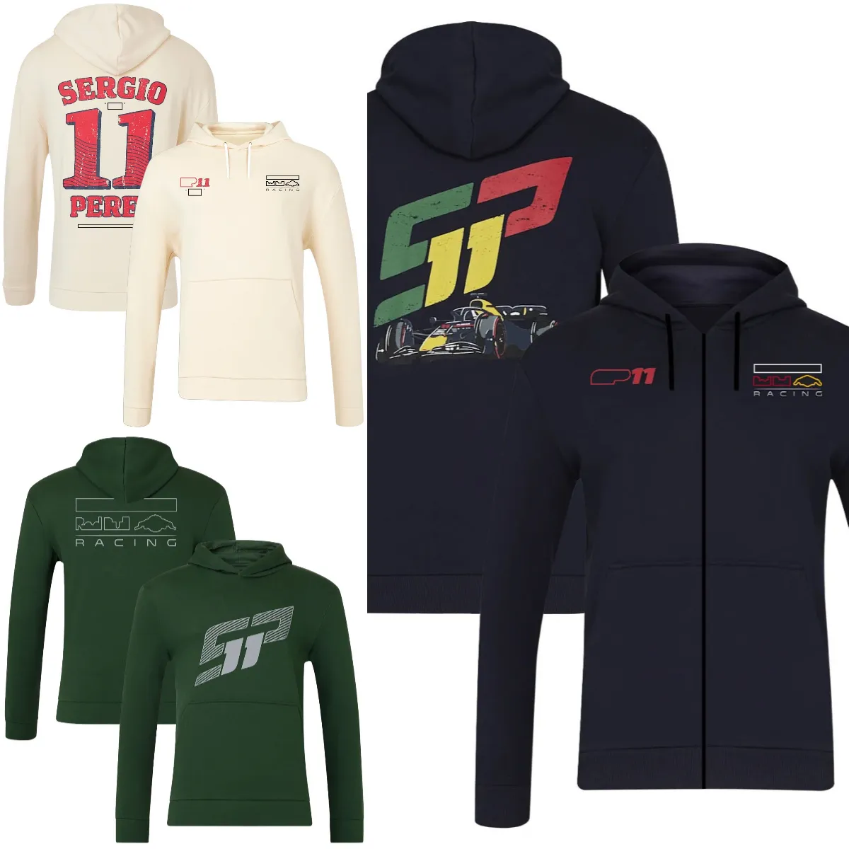 Formel 1 Hoodie F1 2024 Team Driver Fans Hoodie New Season Racing Hooded Sweatshirt Män och kvinnor Casual överdimensionerad Pullover -tröja