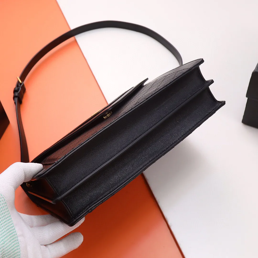 10A جودة أعلى جودة مصممة مصممة فاخرة أكياس الكتف أكياس الكتف حمل Lambskin Leather Prestal أكياس حقائب اليد المحافظ