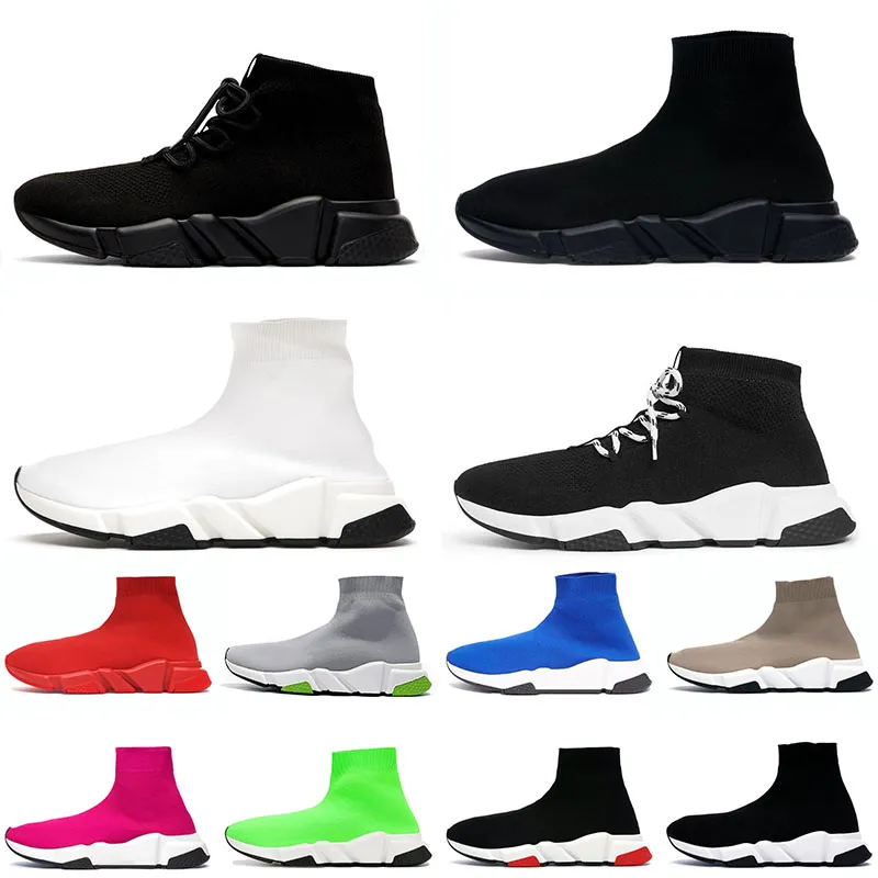 2024 Top Designer Men Sock Shoes High-Low Black White Pink Graffiti Sole Platform Flat Running Sneakers Socks Vintage Women Runners Mens Trainers Loafers 36-45