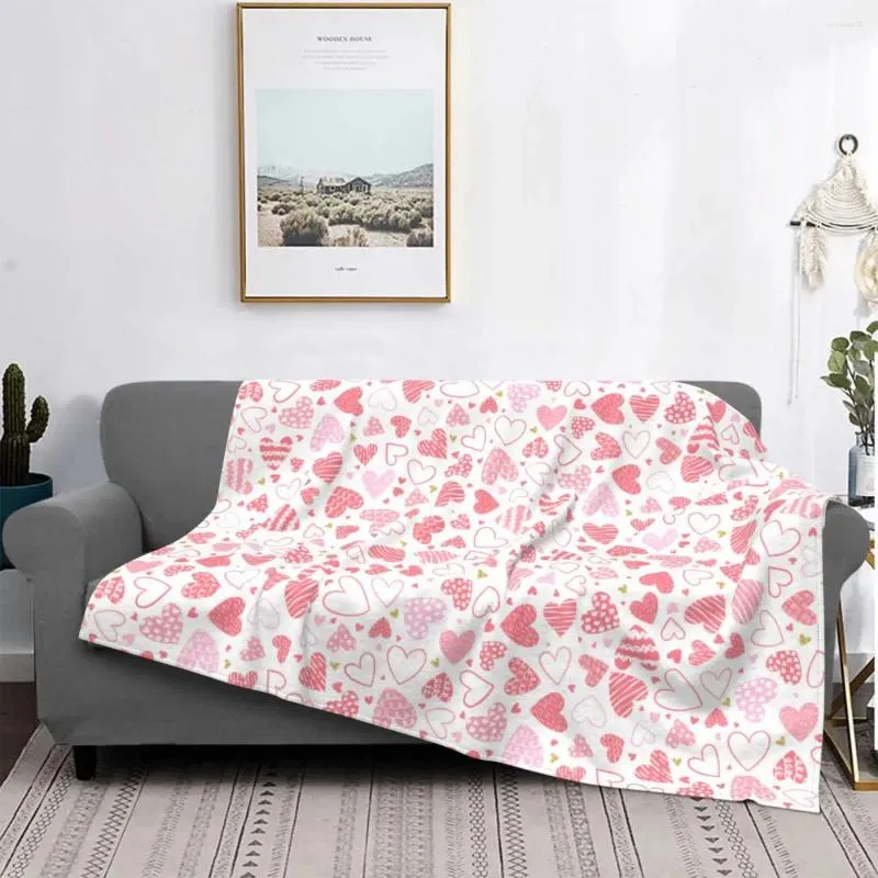 Coperte Bella coperta romantica Amore romantico San Valentino Flanella Tiro per letto Divano Copriletti morbidi e caldi portatili