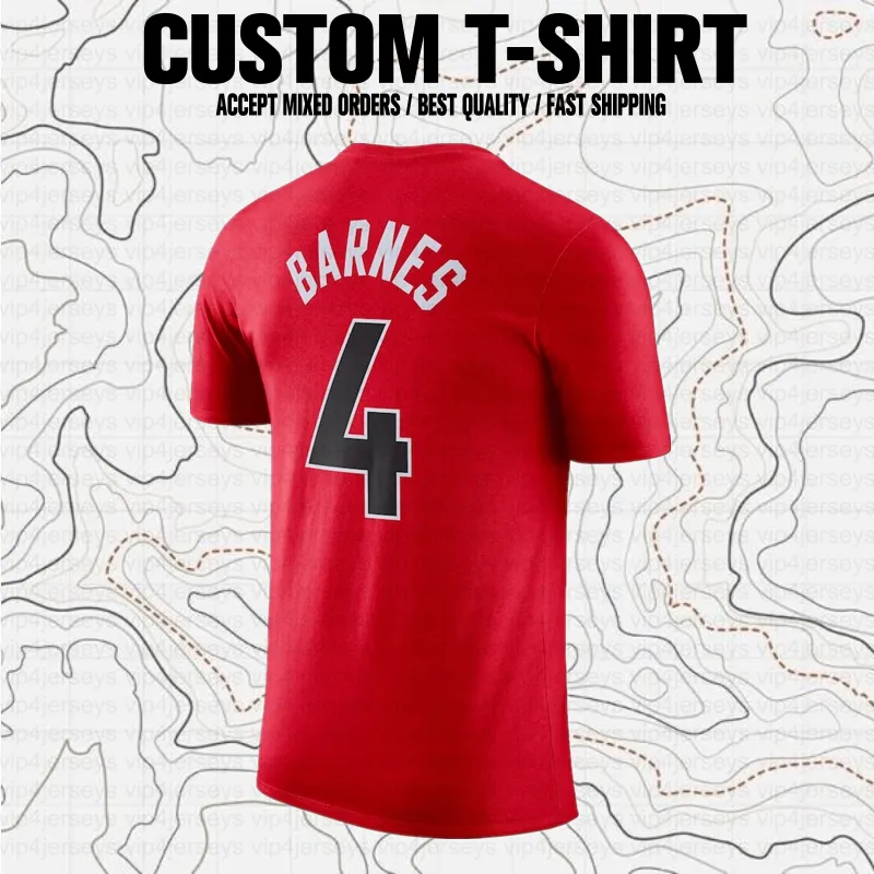 Scottie Barnes Basketball Sports Club-fans märkesvarade kortärmad t-shirtprestanda tees