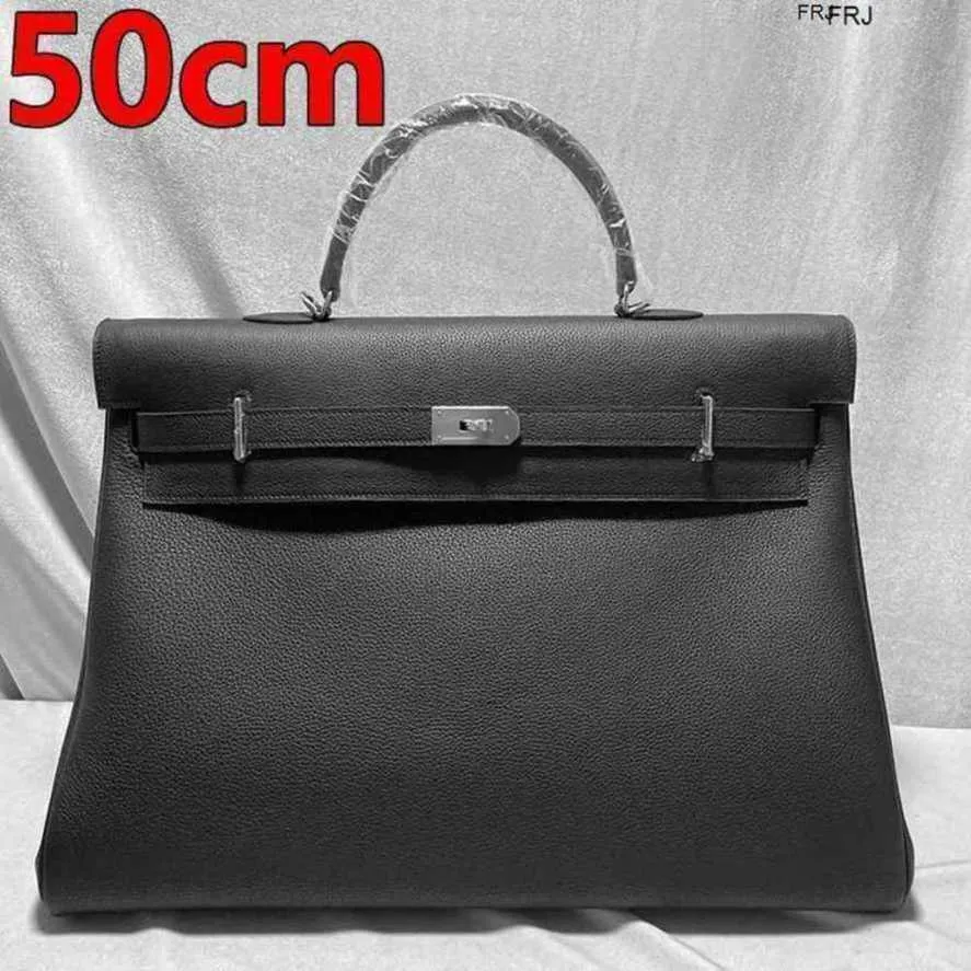 Sac de créateur 50cm grand cuir véritable Oneonone capacité voyage hommes main ont Logo UJY8