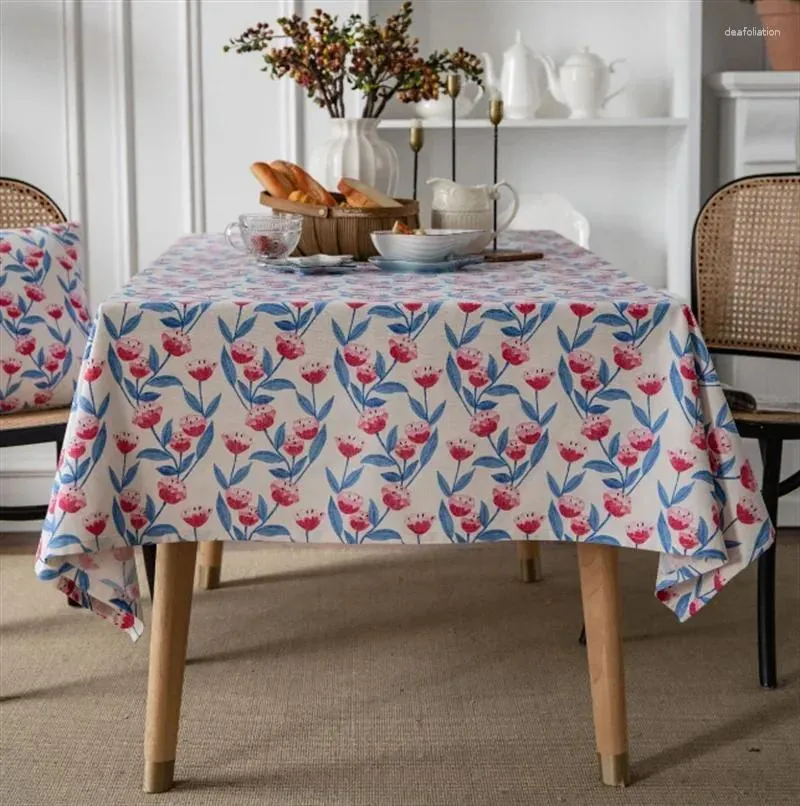 Tkanina stołowa europejska bawełna lniana do domu el piknikowe obrusy prostokątne