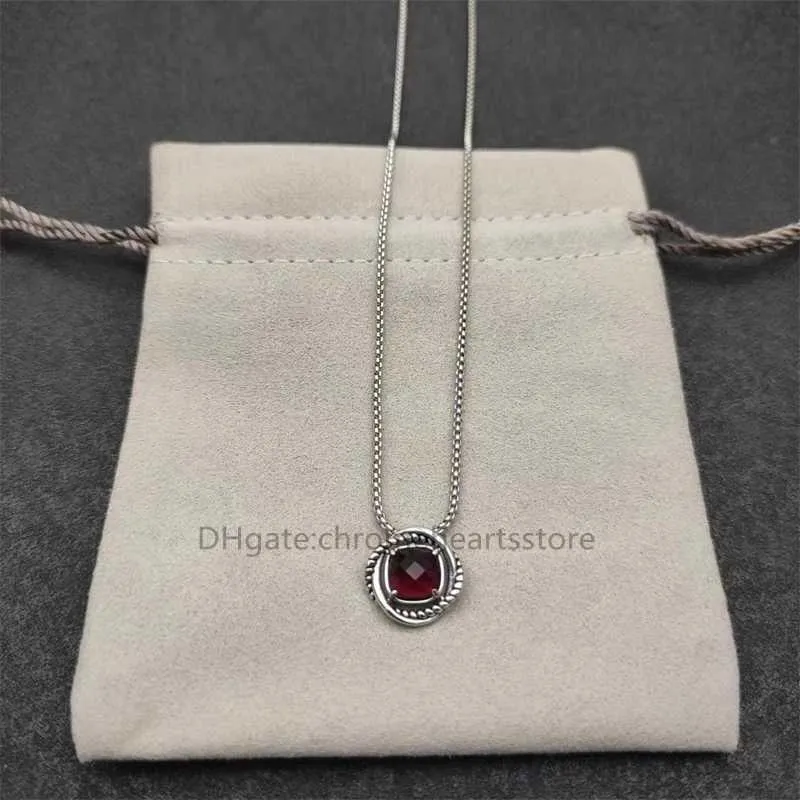 Collier de luxe saphir chaînes rondes ras du cou pierre rouge solide rubis Zircon chaîne pendentif de créateur pour femmes colliers à la mode couleur gemme bijoux fins 2