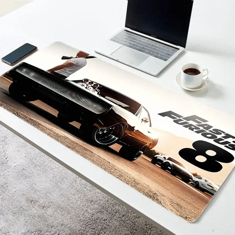 패드 귀여운 마우스 패드 900x400 FAST FURIOUS MOUSEPAD 애니메이션 게이머 키보드 게임 액세서리 PC 캐비닛 게임 컴퓨터 책상 데스크 매트