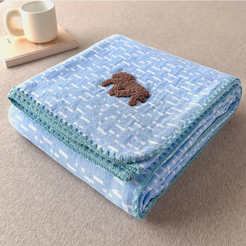 Nanjiren Baumwolle Gaze Handtuch Quilt Baumwolle Decke Quilt Sommer Dünne Baby Kinder Abdeckung Decke Baumwolle Garn Sommer Decken