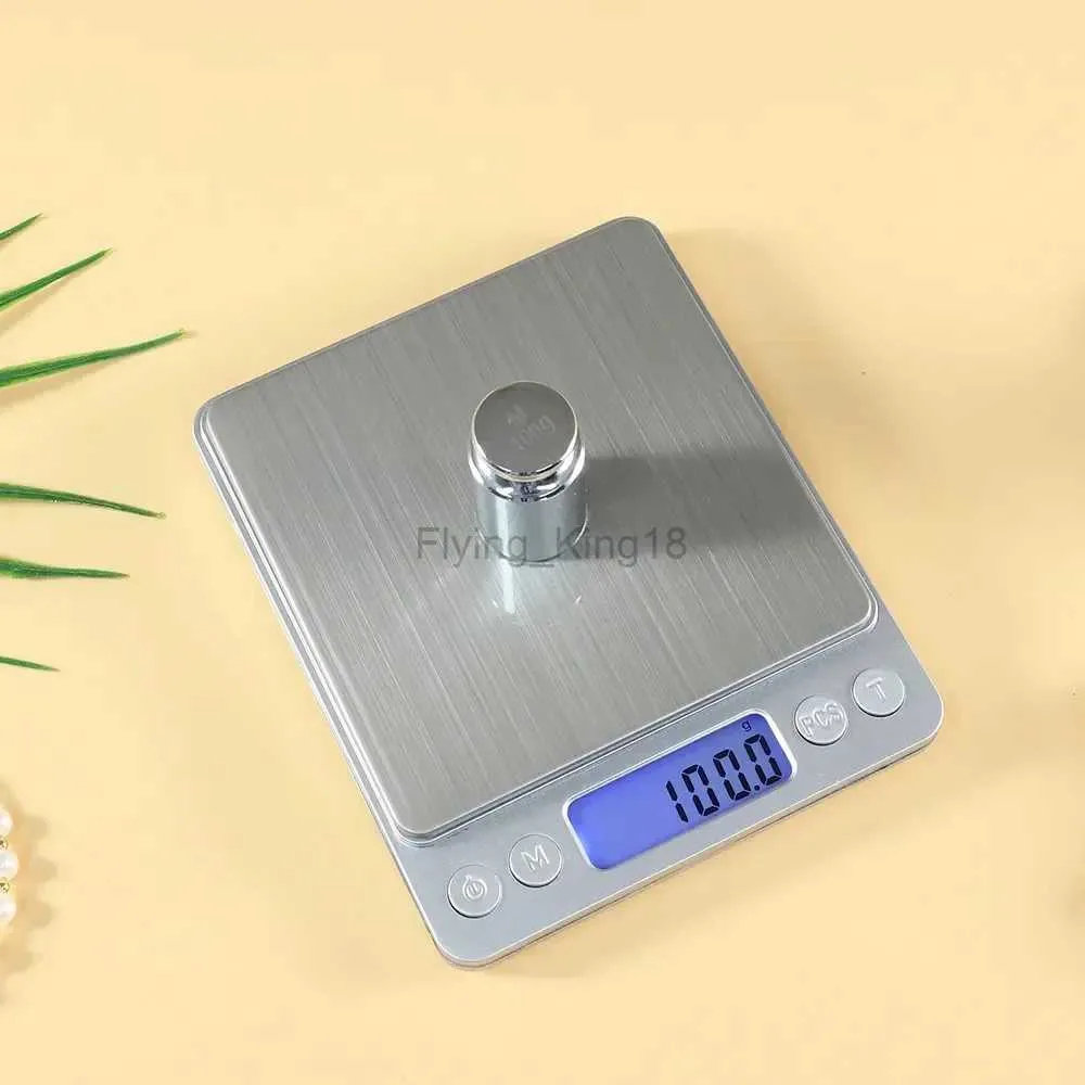 Las básculas domésticas muestran gramos con 1000 g / 0,1 g de peso Balanc Pocket Powder Digital LCD Caja para hornear portátil Mini cocina Escala de joyería 500 / 0,01 g 240322