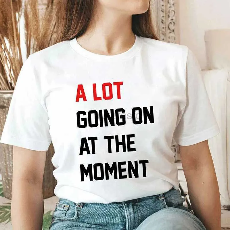 Women's T-Shirt A Lot Going on The Moment Womens T-shirt Cotton Eras Tour T Swift Fan Gift Womens Clothing Gothic Tops 2023 T-shirt O-neck 240323