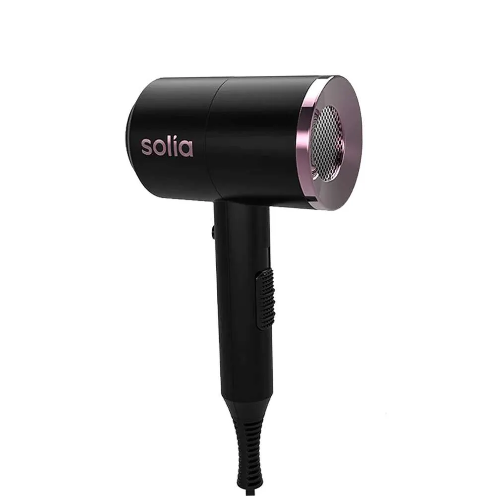 Solia Sèche-cheveux avec peigne concentrateur, sèche-cheveux ionique 1400 W, température constante pour éviter les dommages, sèche-cheveux portable léger (or rose)