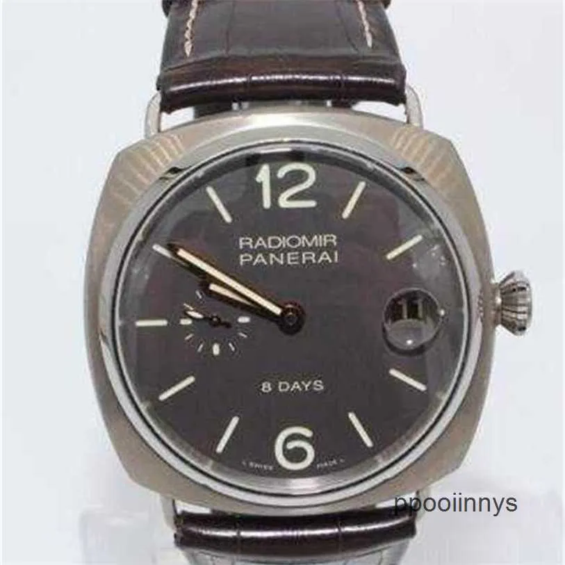 Paneraiss Luxusuhren Paneraiss Herrenuhr 8 Tage 45 mm manuelle Titan-Herrenuhr Pam automatische mechanische Uhren komplett aus Edelstahl WN-75QM