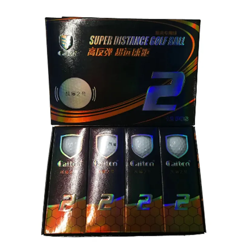 Caiton 12pcs/Set Double Layer Super Distance Golf Ball Golf Accessories Extreme Challenge Fly Further and More Accurate