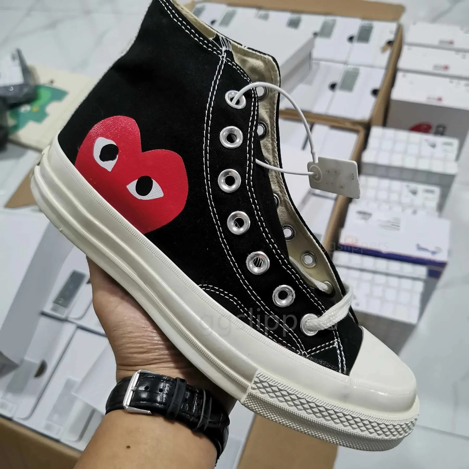 Designer di lusso Scarpe Canvas Anni '70 Sneaker uomo donna Classic Big Eyes Piattaforma con fondo spesso Nero Bianco Run Star Motion 01