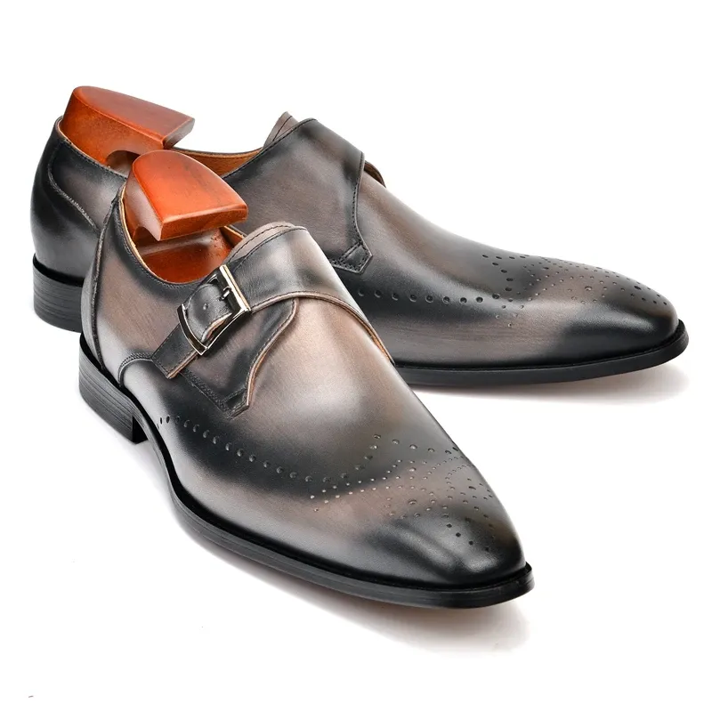 Chaussures Chaussures de bureau Vintage Design oxford hommes robes chaussures sculptées à la main faites à la main