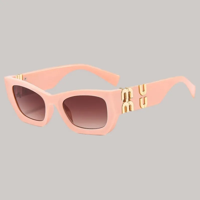 Modebrillendesigner Männer Mui Mui Radfahren UV400 polarisierte Sonnenbrille für Frau lila braune Verlaufsgläser Vollformat-Mischfarben-Brillenanhänger HJ085 C4