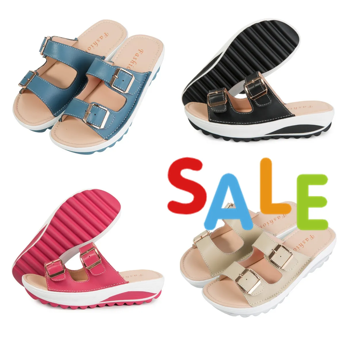 casual women's sandals for home outdoor wear casual shoes GAI colorful apricot new style large size fashion trend women easy matching waterproof 2024 Eur35-42