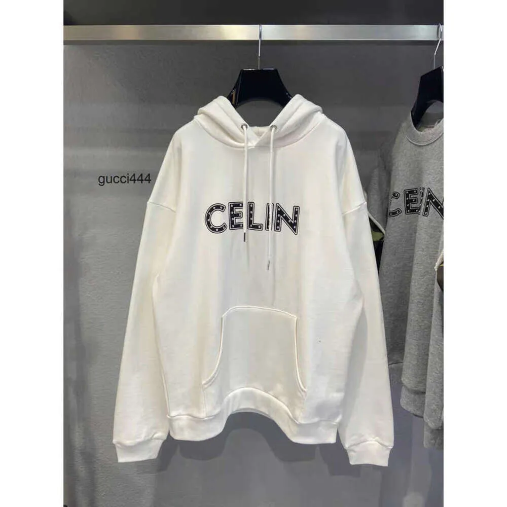 Mens Mens 가을 홈 셀 Ces Arc de Ne S 고품질 2021 Celi Winter New Cel Celins Letter Frame Rivet Terry Celnes 및 Ceine Womens Hoodie wpwr