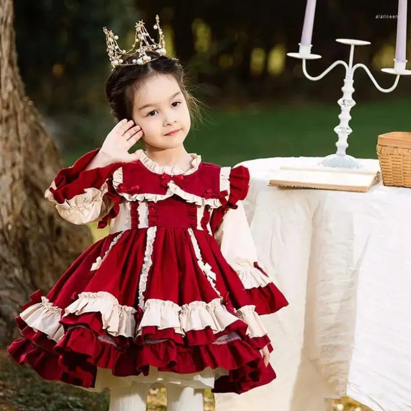 Robes de fille Miayii bébé vêtements espagnol Vintage Lolita Turquie robe à manches longues fête d'anniversaire pâques robe de princesse pour les filles Y3738